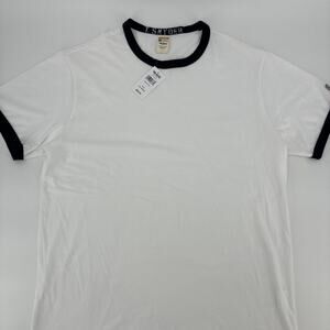 Todd Snyder Champion Shirt Men Medium White Ringer Tee Soft Designer NWT